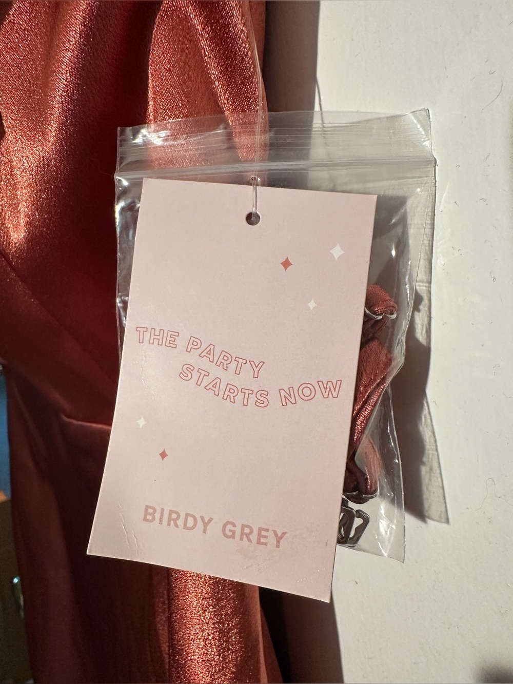 BIRDY GRAY XS Wedding Formal MIA Shiny Satin Maxi Dress Terracotta Convertible - Picture 9 of 16